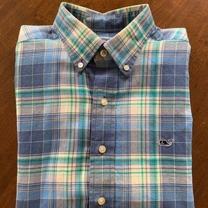 Vineyard Vines Men's Medium Plaid Whale Shirt